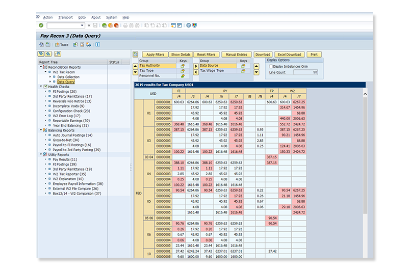 Benefit from dynamic US Payroll and tax reconciliation in SAP